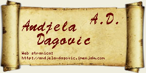 Anđela Dagović vizit kartica